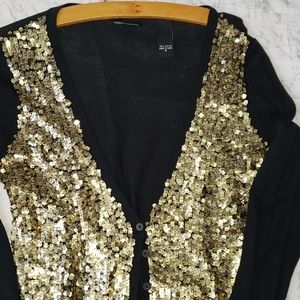 Black and gold cardigan